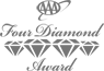 The image shows the AAA Four Diamond Award logo, featuring stylized script and four diamonds beneath the text.