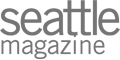 The image shows the logo for "Seattle magazine" with the text in a gray color.